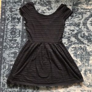 Aqua Eyelet Scoop Neck Dress